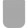 Szara, matowa deska sedesowa o prostokątnym kształcie z zaokrąglonymi rogami. Produkt wykonany z duroplastu, prezentuje minimalistyczny design.