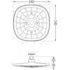 Na zdjęciu widoczny jest schemat deszczownicy o wymiarach 240x240 mm, z oznaczeniem przyłącza G1/2 i wysokością 42-30 mm. Deszczownica ma okrągły kształt z wieloma otworami na wodę, a na rysunku znajdują się wymiary i oznaczenia techniczne.