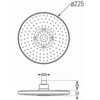 Ilustracja przedstawia schemat deszczownicy o średnicy 225 mm z oznaczeniami wymiarów: G1/2, 40 mm i 20 mm. Produkt to "Mexen D-05 deszczownica 22 cm, biała - 79705-20".