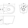 Schemat techniczny przedstawia wymiary miski WC, z widokiem z góry, z boku i z przodu. Widoczne są oznaczenia wymiarów: 480 mm, 360 mm, 150 mm, 370 mm, 325 mm, 180 mm oraz średnice: Ø100, Ø55, Ø28.