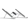 Srebrno-szary uchwyt do tabletu z logo XP-PEN, składający się z metalowej konstrukcji z regulowanymi ramionami. Produkt jest ustawiony w pozycji umożliwiającej podparcie tabletu pod kątem.