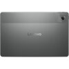 Szary tablet z widocznym logo "Lenovo" na środku tylnej obudowy. W prawym górnym rogu znajduje się aparat z napisem "8MP Camera".