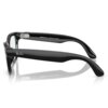 Czarne, błyszczące okulary z widocznym logo "Ray-Ban" na zauszniku. Na wewnętrznej stronie zausznika znajduje się napis: "RAY-BAN META SKYLER" oraz "Made in Vietnam".