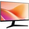 Monitor z cienkimi ramkami, umieszczony na czarnym, stabilnym stojaku, wyświetla gradientowy obraz w odcieniach pomarańczu i różu. Na dolnej ramce widoczne jest logo "SAMSUNG".