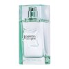 Przezroczysty flakon perfum z zielonym odcieniem, na którym widnieje napis "LEMPICKA GREEN LOVER" oraz "LOLITA LEMPICKA" na dolnej części butelki. Flakon ma prostokątny kształt z metalowym atomizerem na górze.