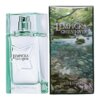 Szklana butelka perfum z napisem "Lempicka Green Lover" obok opakowania z grafiką przedstawiającą leśny strumień. Na opakowaniu widnieje tekst: "Lempicka Green Lover", "Lolita Lempicka", "100 ml", "Eau de Toilette", "3.4 FL.OZ".
