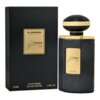 Czarne opakowanie i flakon perfum z widocznymi złotymi etykietami, na których znajduje się tekst: "AL HARAMAIN SINCE 1970 HARAMAIN Junoon Noir POUR FEMME EAU DE PARFUM". Na dole opakowania widnieje napis "e75ML 2.5FL.OZ.".