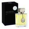 Czarny kartonik z białym napisem "club de nuit" oraz "EAU DE TOILETTE VAPORISATEUR SPRAY 105ML 3.6 FL OZ man" obok przezroczystego flakonu z żółtawym płynem i metalową nakrętką z zawieszką z napisem "ARMAF". Na flakonie widnieje napis "club de nuit man".