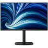 Monitor z cienkimi ramkami wyświetla dynamiczny, niebiesko-biały wzór przypominający wir. Na dolnej ramce widoczne jest logo "PHILIPS".