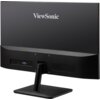 Czarny monitor z logo "ViewSonic" na tylnej obudowie, z widocznymi portami HDMI, VGA i audio. Monitor jest zamontowany na prostokątnej podstawie.