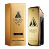 Złote opakowanie i flakon perfum z napisem "1 Million Elixir" oraz "paco rabanne" na obu elementach. Na opakowaniu widnieje dodatkowy tekst: "Parfum Intense Natural Spray 200 ml e 6.8 FL OZ".