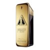 Złoty flakon perfum z napisem "1 Million Elixir" oraz "200 ml e 6.7 fl. oz." i logo "paco rabanne" na dole. Na flakonie widoczny jest również trójkątny emblemat z literą "1" i "M".
