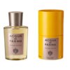 Na zdjęciu widoczna jest butelka i opakowanie wody kolońskiej z etykietą "Acqua Di Parma Colonia Intensa". Opakowanie jest w kolorze żółtym, a na etykiecie znajduje się herb oraz napis "100 ml Eau de Cologne Natural Spray".
