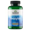 Zielona butelka z czarną zakrętką zawiera suplement diety marki Swanson o nazwie "Inozytol". Na etykiecie widnieje napis: "Suplement diety, 650 mg w kapsułce, 100 kapsułek".