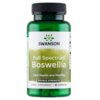 Zielona butelka z czarną zakrętką zawiera suplement diety SWANSON Full Spectrum Boswellia, na etykiecie widnieje napis "Joint Health and Mobility, Double Strength, Herbal Supplement, 60 Capsules".