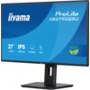Monitor marki iiyama z serii ProLite XB2792QSU-B1 o przekątnej 27 cali, rozdzielczości 2560x1440 pikseli, technologii IPS, częstotliwości odświeżania 120Hz i czasie reakcji 3 ms [GTG]. Na ekranie widoczne są informacje: "27” 68.6cm", "IPS 2560x1440", "SLIM BEZEL", "15cm" oraz logo "ECO" z zielonymi liśćmi.