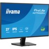 Monitor marki iiyama z serii ProLite X2792QSU-B1 o przekątnej 27 cali, rozdzielczości 2560x1440 pikseli, technologii IPS, częstotliwości odświeżania 120Hz i czasie reakcji 3 ms [GTG]. Na ekranie widoczne są ikony i napisy: "27” 68.6cm", "IPS", "2560x1440", "SLIM BEZEL", "2x2W" oraz symbol "ECO" z liśćmi.