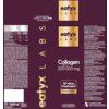 Opakowanie produktu "Kolagen EATYX Labs Premium 200000 mg Mango-marakuja (1000 ml)" z widocznymi napisami: "eatyx LABS", "Collagen PREMIUM 200 000 mg", "30-days treatment", "NO ADDED SUGAR", oraz informacjami o składzie i wartościach odżywczych. Na opakowaniu znajdują się również szczegółowe opisy w językach angielskim i niemieckim oraz logo "eatyx LABS".