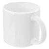 Biały porcelanowy kubek o pojemności 330 ml z gładką powierzchnią i dużym uchwytem. Kubek jest prosty w formie, bez dodatkowych zdobień czy wzorów.