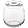 Przezroczysty szklany słoik o pojemności 300 ml, z szerokim otworem i zaokrąglonymi krawędziami. Słoik jest pusty i stoi na białym tle.