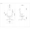 Schematyczny rysunek ergonomicznego fotela biurowego z siatki w kolorze czarnym, z widocznymi wymiarami: szerokość siedziska 44-52 cm, wysokość oparcia 59 cm, regulacja wysokości 114-131 cm, głębokość siedziska 47-52 cm, wysokość zagłówka 15-20 cm. Na rysunku znajdują się także oznaczenia: "HERO NWH" oraz "REGULACJA 3D".