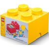 Pojemnik na LEGO klocek Brick 4 Żółty 40031732 Wymiary [cm] 25 x 18 x 25
