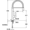 Bateria TEKA FO 937 Czarny Rodzaj baterii Jednodźwigniowa