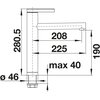 Bateria BLANCO Linee 517594 Chrom Typ Stojąca