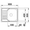 Zlewozmywak BLANCO Tipo 45 S Mini 516524 Stal matowa Głębokość [cm] 50
