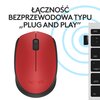 Mysz LOGITECH M171 Czerwony Mysz pionowa Nie