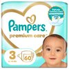 Pieluchy jednorazowe PAMPERS Premium Care 3 Midi 6-10 kg (60 sztuk) Wchłanianie wilgoci do 12 godzin