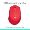 Mysz LOGITECH M330 Silent Plus Czerwony Rozdzielczość 1000 dpi