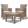 Zestaw mebli ogrodowych ALLIBERT Rosario Set (Dwa fotele + stolik) Cappuccino-piaskowy