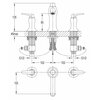 Bateria umywalkowa OMNIRES Art Deco AD5114 3-otworowa Chrom Rodzaj baterii Dwukorkowa