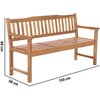 Ławka ogrodowa HOME&GARDEN Akacja ze stolikiem Materiał wykonania konstrukcji Drewno