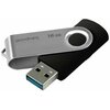 Pendrive GOODRAM UTS3 16GB, USB 3.2 Gen. 1 (USB 3.0), Odczyt 60 Mb/s, Zapis 20 Mb/s Czarny Pojemność [GB] 16