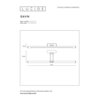 Rysunek techniczny lampy z wymiarami: wysokość 18,5 cm, szerokość 63 cm, głębokość 5,5 cm. Widoczne napisy: 'LUCIDE', 'GAVIN', 'Item number: 48202/12/11', 'EAN code: 5411212480040', 'For more specifications, dimensions please visit www.lucide.com'.