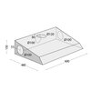 Okap CONCEPT OPP-2060 Srebrny 186m3/h 66dB klasa E Szerokość [cm] 60
