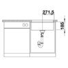 Zlewozmywak BLANCO Subline 500-U 523740 Czarny Typ Podwieszany