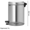 Kosz na śmieci BRABANTIA 112645 NewIcon 5L Srebrny Typ Pedałowy