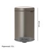 Kosz na śmieci z pedałem BRABANTIA 113628 NewIcon ciche zamykanie, odporny na rdzę 12L Platynowy Pojemność [l] 12