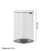 Kosz na śmieci z pedałem BRABANTIA 111846 NewIcon uszczelka przeciwzapachowa, malowany 20 L Biały Typ Pedałowy