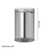 Kosz na śmieci z pedałem BRABANTIA 114021 NewIcon ciche zamykanie, przenośny 20L Stal matowa Pojemność [l] 20
