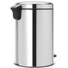 Kosz na śmieci z pedałem BRABANTIA 114267 NewIcon ciche zamykanie, przenośny 20L Stal błyszcząca Materiał Stal nierdzewna