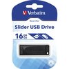 Pendrive VERBATIM Slider 16GB, USB 2.0, Odczyt 10 Mb/s, Zapis 4 Mb/s Interfejs USB 2.0
