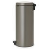 Kosz na śmieci z pedałem BRABANTIA 114441 NewIcon ciche zamykanie, przenośny 30L Platynowy Pojemność [l] 30