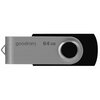 Pendrive GOODRAM UTS2 USB 2.0 64GB Czarny Maksymalna prędkość odczytu [MB/s] 20