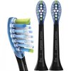 Oryginalne końcówki Philips Sonicare C3 HX9042/33 Średnio miękkie włókna (2 szt.) (Zaawansowane usuwanie płytki bakteryjnej) Kolor Czarny