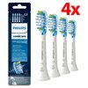 Oryginalne końcówki Philips Sonicare C3 HX9044/17 Średnio miękkie włókna (4 szt. zapas na rok) (Zaawansowane usuwanie płytki bakteryjnej)