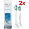 Oryginalne końcówki Philips Sonicare C2 HX 9022/10 Średnio miękkie włókna (2 szt.) (Usuwanie płytki bakteryjnej)